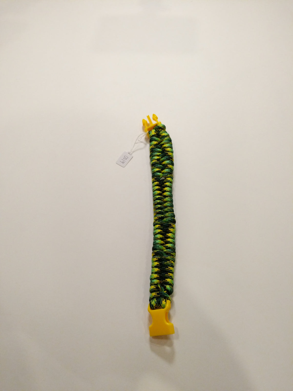0019 Green and Yellow Fishtail Paracord Bracelet